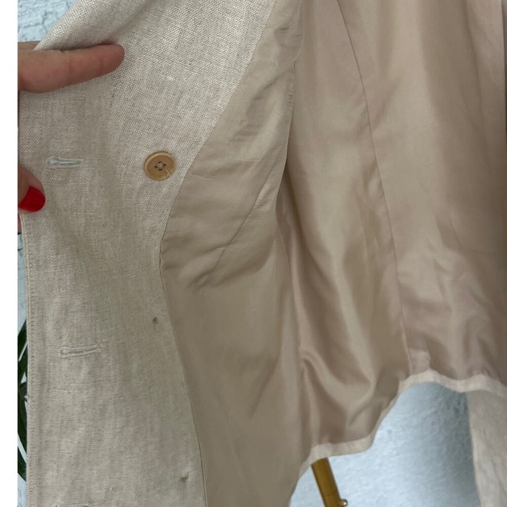 Talbots Irish Linen Blazer & Pants Set - Natural, Size 16 - Picture 6 of 17